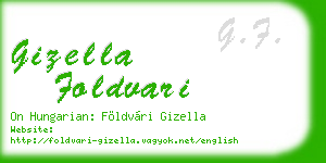 gizella foldvari business card